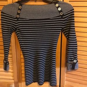 White and black stripes shirt